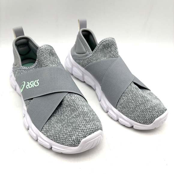 NEW Asics Quantum Lyte Piedmont Gray Slip On Lightweight Sneakers Size 7 - Picture 1 of 14